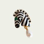 Zebra Pearl Σκουλαρίκια